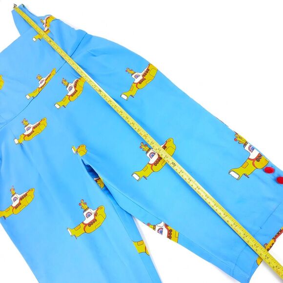 NWT Sarsparilly Beneath The Waves Jumpsuit Yellow Submarine Beatles Novelty 4X - Picture 4 of 11